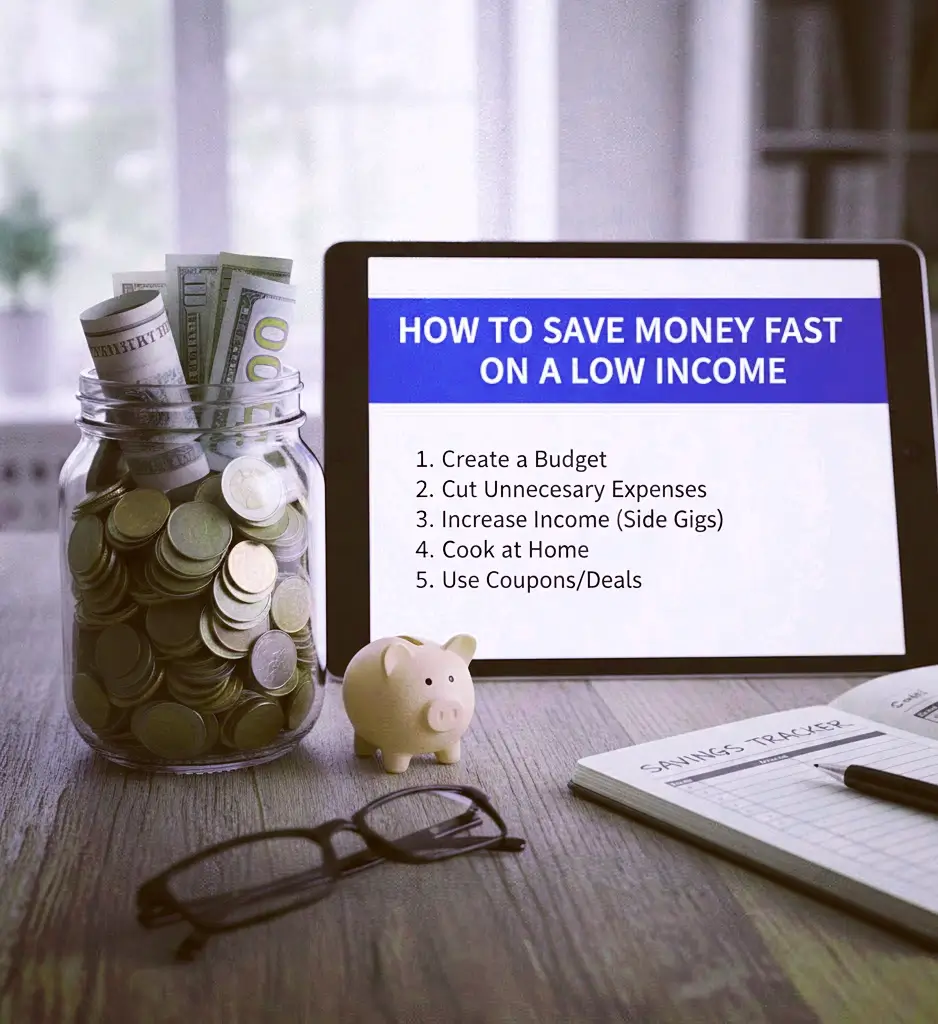 ``How to Save Money Fast on a Low Income Step by Step Guide in Hindi”( कम आय में पैसा कैसे बचाएं )